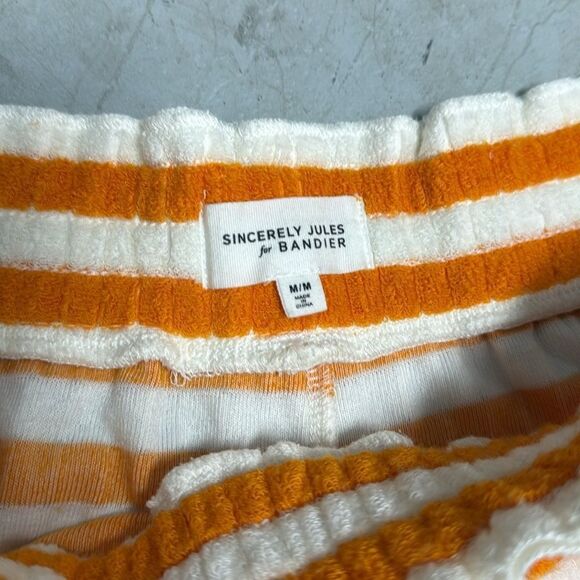 Orange and White Striped Two-Piece Set - Terri cloth BRAND NEW - Medium - Picture 3 of 6